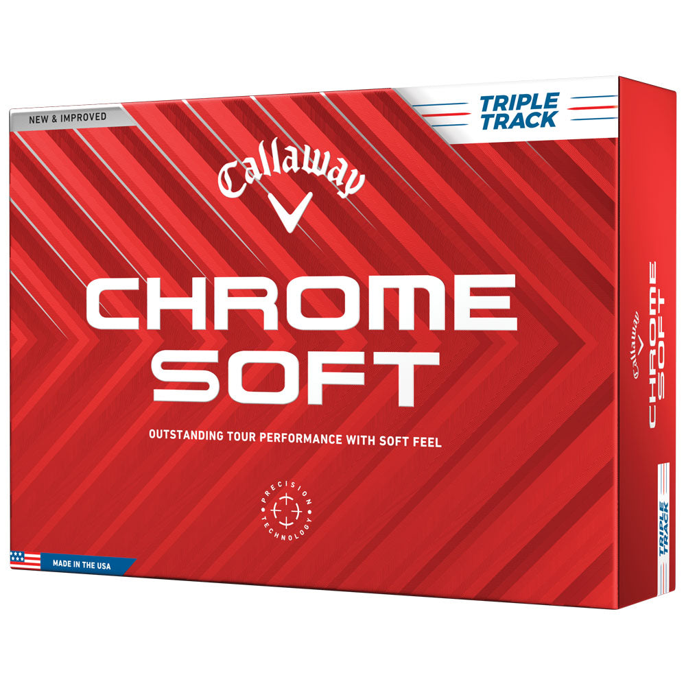 Chrome Soft Triple Track Golf Balls - White - 12 Pack