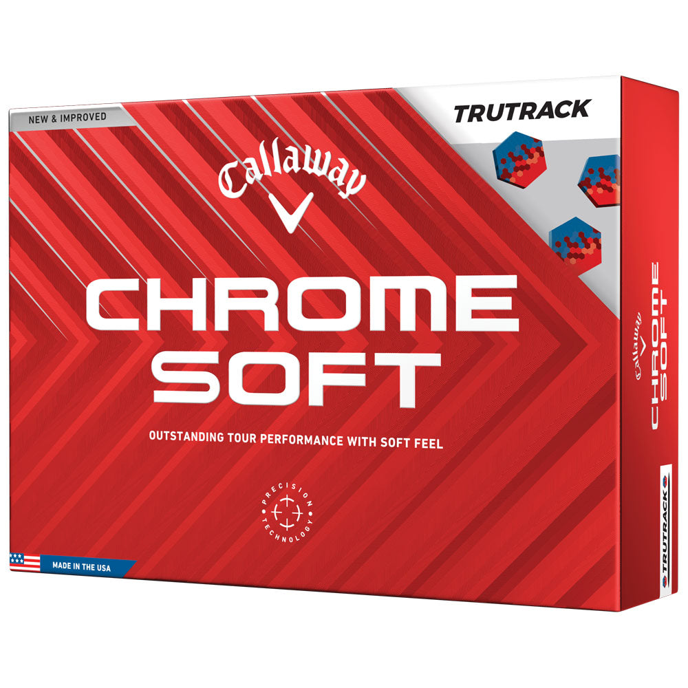 Chrome Soft TruTrack Golf Balls - White - 12 Pack