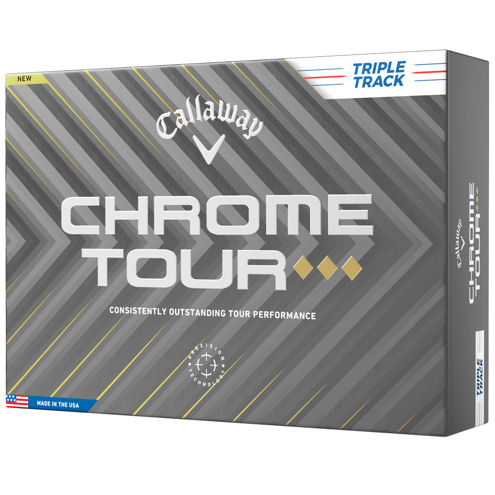 Chrome Tour TD Triple Track Golf Balls - White - 12 Pack