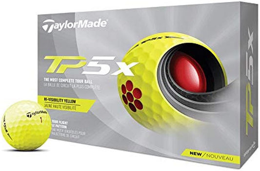 TaylorMade TP5 & TP5x Golf Balls (White, Yellow, Pix)