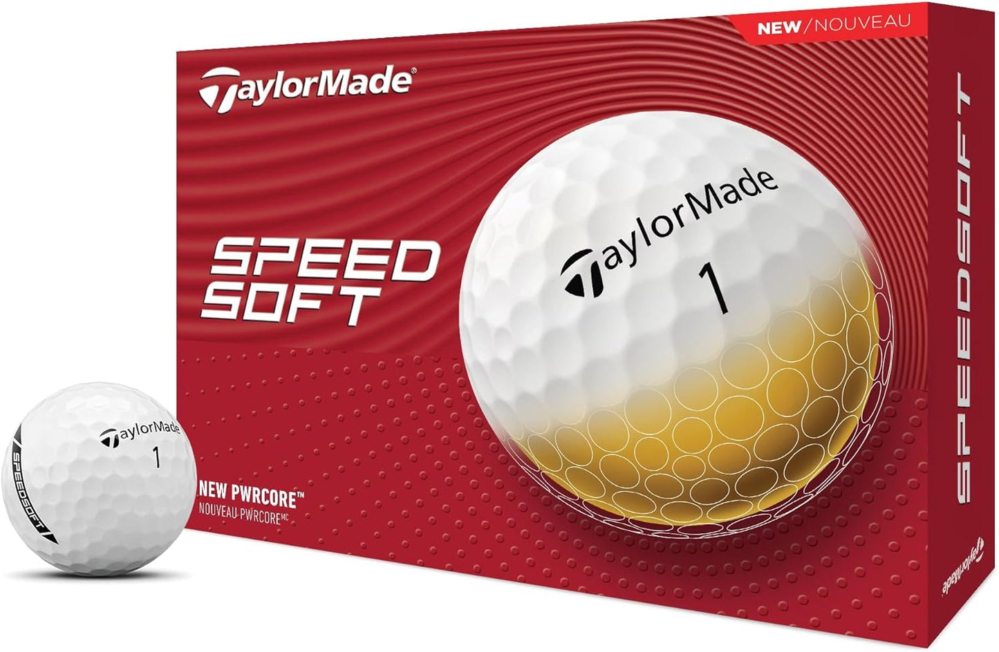 TaylorMade SpeedSoft Golf Balls, Maximum Distance with Ultra-Soft Feel, Perfect for Off The Tee and Around The Green