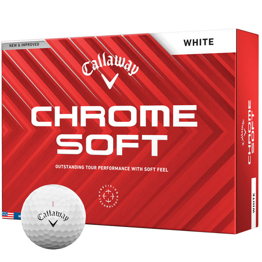 Chrome Soft Golf Balls - White - 12 Pack