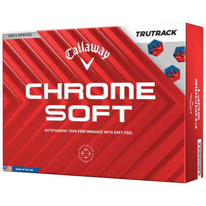 Chrome Soft TruTrack Golf Balls - White - 12 Pack