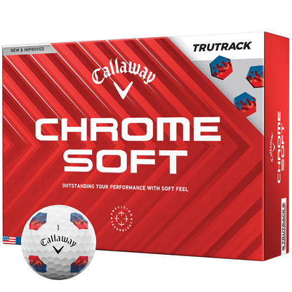 Chrome Soft TruTrack Golf Balls - White - 12 Pack