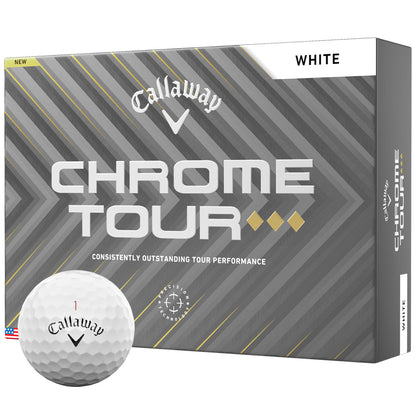 Chrome Tour TD Golf Balls - White - 12 Pack