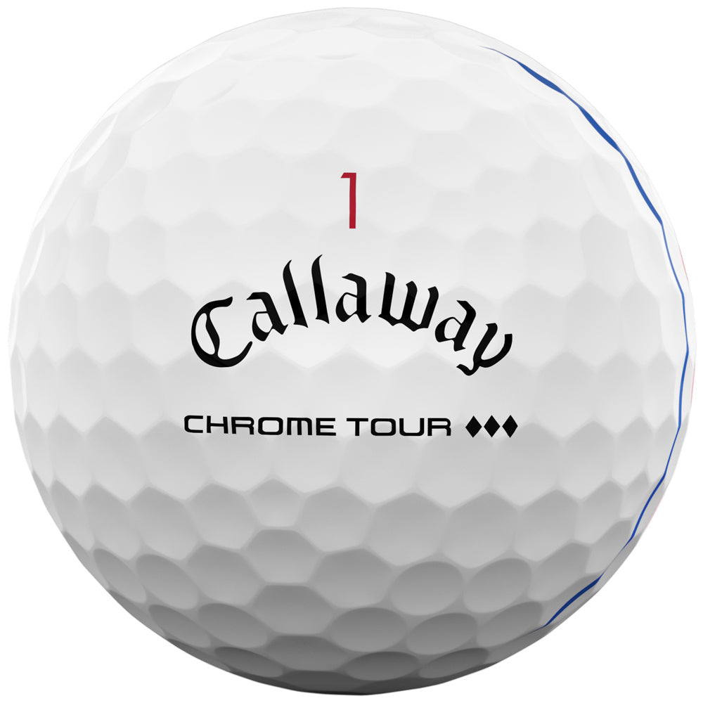 Chrome Tour TD Triple Track Golf Balls - White - 12 Pack