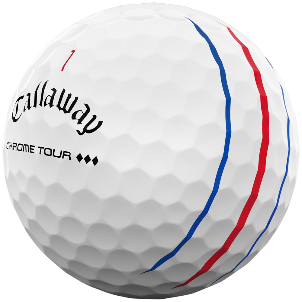 Chrome Tour TD Triple Track Golf Balls - White - 12 Pack