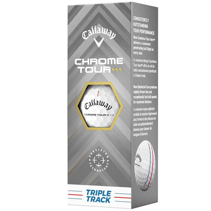 Chrome Tour TD Triple Track Golf Balls - White - 12 Pack