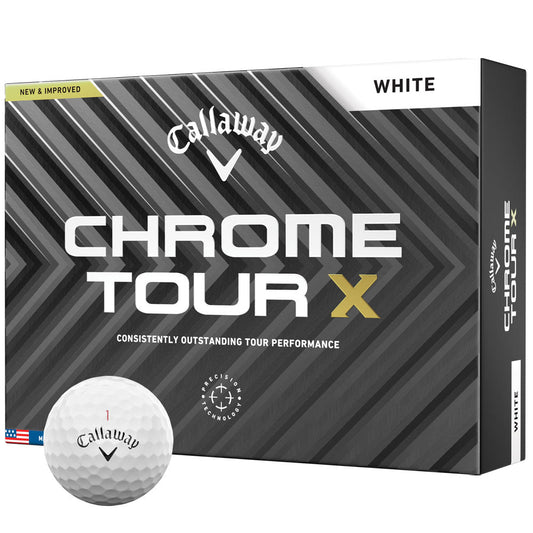 Chrome Tour X Golf Balls - White - 12 Pack