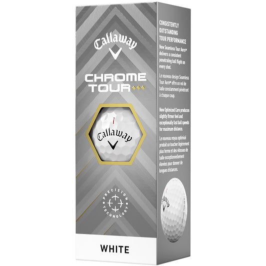 Chrome Tour TD Golf Balls - White - 3 Sleeve