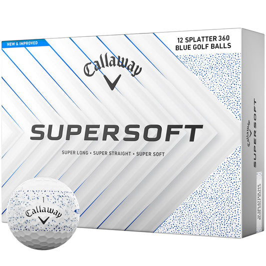 Supersoft Golf Balls - Blue Splatter - 12 Pack