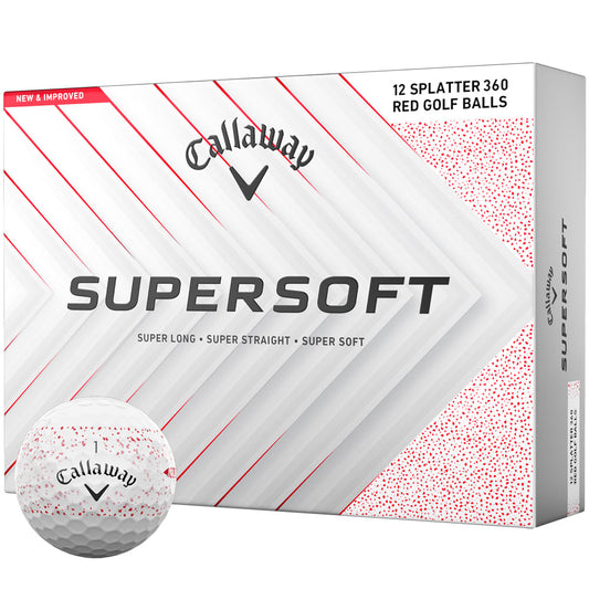 Supersoft Golf Balls - Red Splatter - 12 Pack