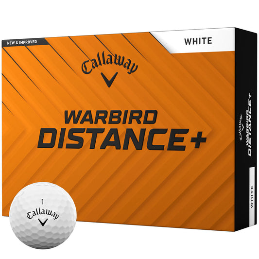 Warbird Distance+ Golf Balls - White - 12 Pack